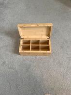 Houten Thee Kistje met 6 Vakken. Theedoos, Huis en Inrichting, Ophalen of Verzenden, Zo goed als nieuw, Overige houtsoorten, Minder dan 50 cm