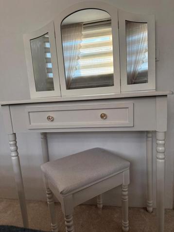 Make-up Tafel met Stoel - 80x40 cm beschikbaar voor biedingen
