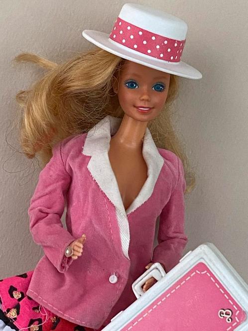 Vintage Barbie Day to Night 1985 met ring accessoires Mattel, Verzamelen, Poppen, Gebruikt, Ophalen of Verzenden