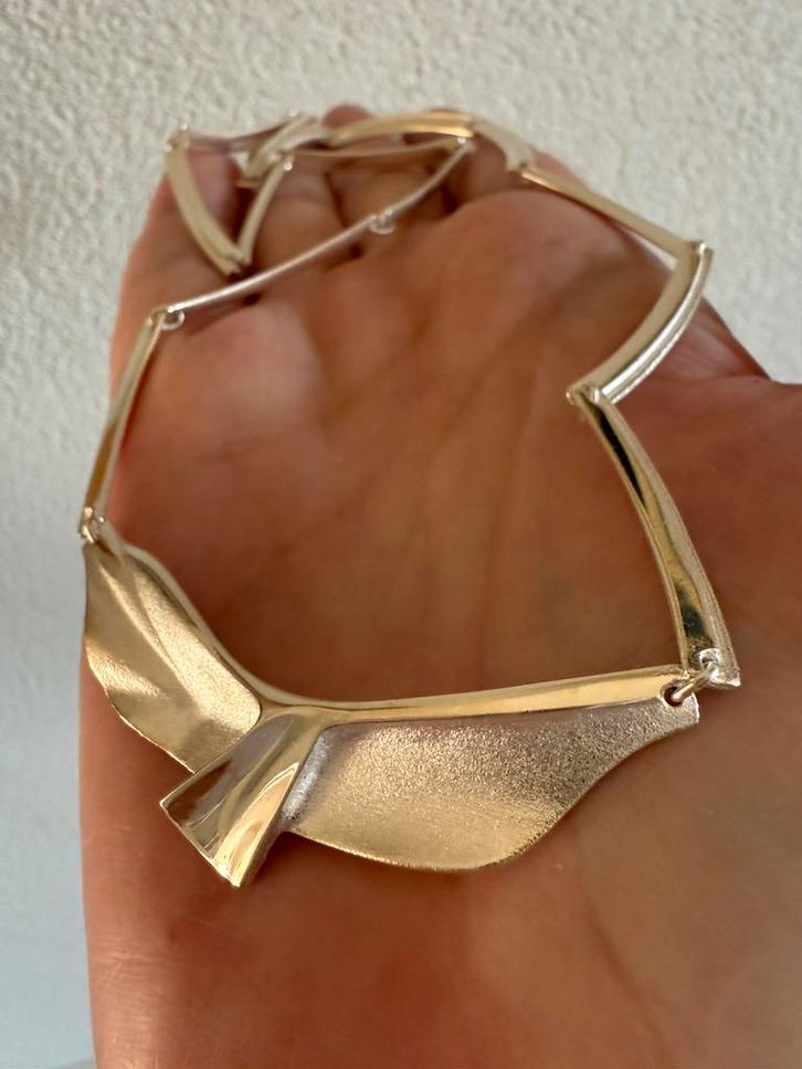 R246/LAPPONIA Reef collier BY Zoltan Popovitz, Sieraden, Tassen en Uiterlijk, Kettingen, Gebruikt, Zilver, Zilver, Verzenden