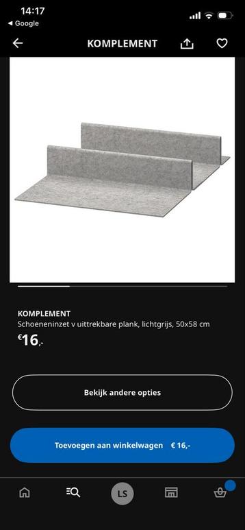 Ikea Komplement schoenenhouder 50cm voor Pax kast - afbeelding 4