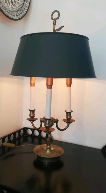 🍷 Franse bouillotte lamp antieke bureaulamp 67cm tafellamp  beschikbaar voor biedingen