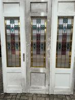 3 -delige set glas in lood deuren jugendstil 244x189cm., Ophalen