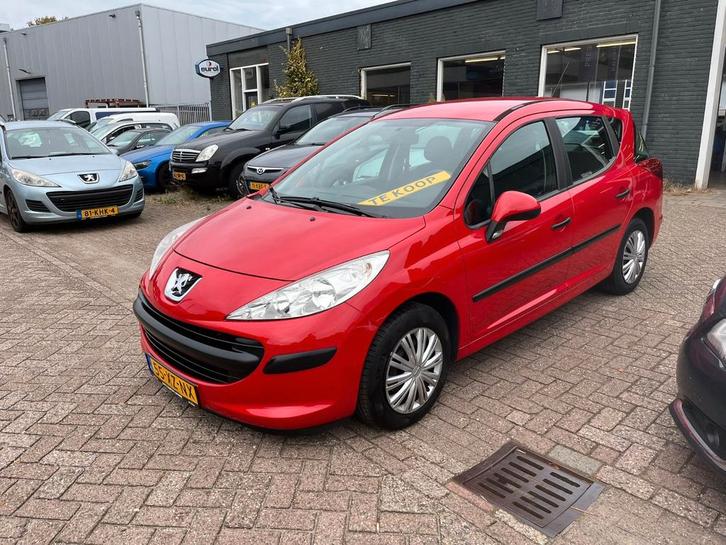 Peugeot 207 1.4 SW 2008 Rood Airco Nieuwe APK, Auto's, Peugeot, Bedrijf, ABS, Airbags, Airconditioning, Boordcomputer, Centrale vergrendeling