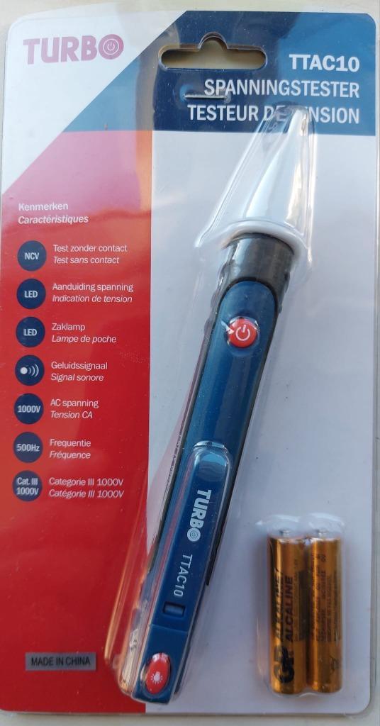 Nieuwe spanningstester Turbo TTAC10, Hobby en Vrije tijd, Elektronica-componenten, Nieuw, Ophalen of Verzenden