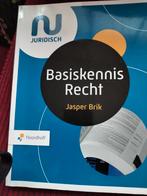 Basiskennis Recht leerboekJasper Brik - Basiskennis Recht LB, Ophalen of Verzenden, Zo goed als nieuw, Jasper Brik