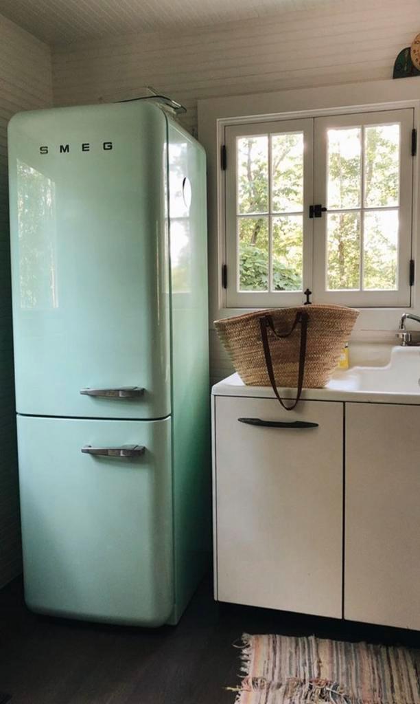 Smeg Koelkast - Groen ZGAN, Witgoed en Apparatuur, Koelkasten en IJskasten, Gebruikt, Met vriesvak, 200 liter of meer, 160 cm of meer