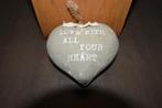 Leuk houten hartje met spreuk, Ophalen of Verzenden, Zo goed als nieuw