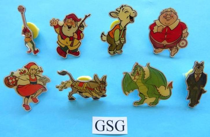 Sprookjesbos serie 1 nr. EPP001-02 tm EPP008-02, Verzamelen, Efteling, Zo goed als nieuw, Button of Speldje, Ophalen