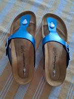 ZGAN Hush puppies teenslippers maat 38, Blauw, Zo goed als nieuw, Hush Puppies, Sandalen of Muiltjes