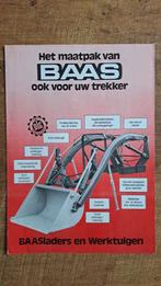 Oude folder BAAS laders en werktuigen,  voorladers, Ophalen of Verzenden, Zo goed als nieuw, Folder