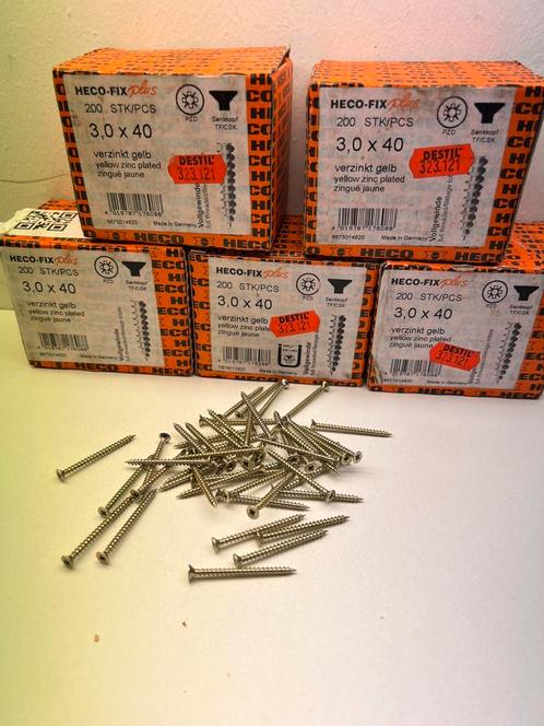 Spaanplaatschroef RVS 4.0X 0 (200) voor Hout Plaatmateriaal, Doe-het-zelf en Verbouw, Metalen, Nieuw, Koper of Messing, Ophalen of Verzenden