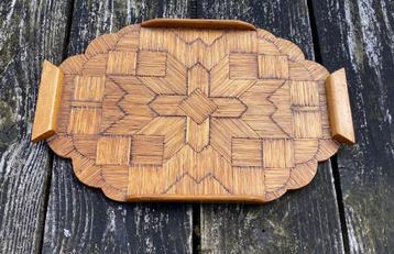 Leuk Tramp Art Dienblad - vintage antiek brocante landelijk beschikbaar voor biedingen