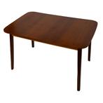 Vintage Eettafel Table Teak Fineer Jaren 60 compact formaat, Gebruikt, 100 tot 150 cm, Vintage, 50 tot 100 cm