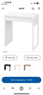 Ikea Micke Desk (Bureau tafel) with drawer, Ophalen of Verzenden, Zo goed als nieuw