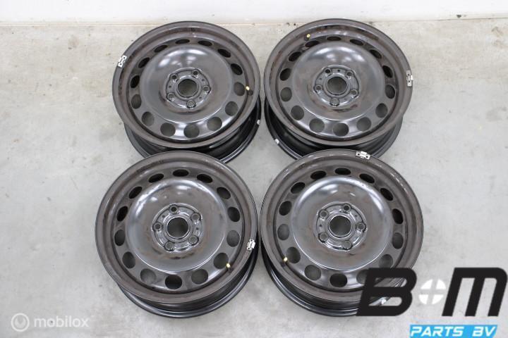 Org 16 inch stalen velgen VW Passat B8 5Q0601027CK, Auto-onderdelen, Banden en Velgen, Velg(en), 16 inch, Personenwagen, Gebruikt