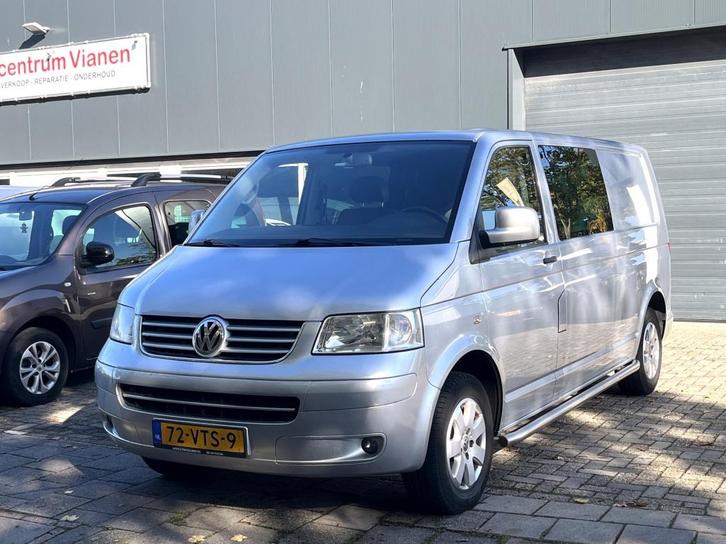 Volkswagen Transporter 2.5 TDI 96kW Dubbel Cabine Camera DVD, Auto's, Bestelauto's, Bedrijf, ABS, Airbags, Airconditioning, Alarm