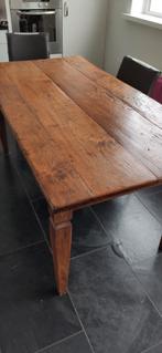 Antieke teakhouten tafel te koop, Huis en Inrichting, 50 tot 100 cm, 150 tot 200 cm, Teakhout, Rechthoekig