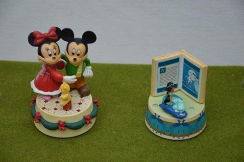2 Duitse vintage speeldoosjes/ muziekdoosjes van Walt Disney, Verzamelen, Disney, Gebruikt, Beeldje of Figuurtje, Mickey Mouse