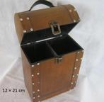 wijnkoffer, leuk houten wijnkoffertje, wijn koffer kist doos, Minder dan 50 cm, Gebruikt, Overige materialen, Ophalen of Verzenden