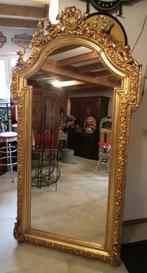 Zeer grote spiegel barok goudkleur 215/115, Antiek en Kunst, Ophalen, Rechthoekig