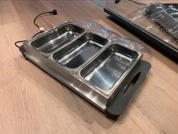Warmhoudplaat / Buffethouder G-BS300 – 3-vaks RVS beschikbaar voor biedingen