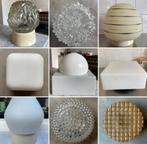 Lamp Plafondlamp plafonnière vintage glas opaline bakeliet, Ophalen of Verzenden