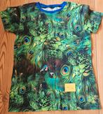 Shirt met pauwenprint maat 140/146, Gebruikt, Jongen of Meisje, Ophalen of Verzenden, Shirt of Longsleeve