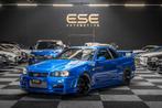 Nissan Skyline R34 GTR V-spec Bayside Blue, Stof, Gebruikt, Zwart, Blauw