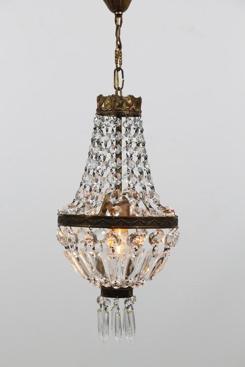 Kleine zakkroonluchter, Antiek en Kunst, Antiek | Lampen, Ophalen of Verzenden