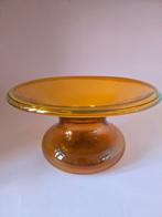 antieke Spaanse kwispedoor 19e amber glas, Antiek en Kunst, Antiek | Glas en Kristal, Ophalen of Verzenden