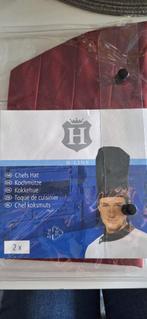 Nieuw 2x Koksmuts bordeaux rood, Kinderen en Baby's, Carnavalskleding en Verkleedspullen, Ophalen, Nieuw