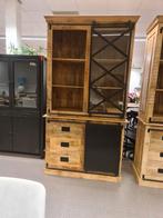Nieuwe buffetkast Lotte 120x50x220cm mangohout metaal €695, Ophalen, ., Nieuw, .