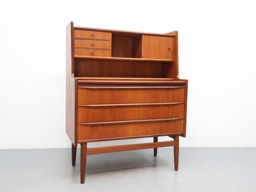 Deense vintage secretaire teak, Huis en Inrichting, Kasten | Secretaires, Gebruikt, Ophalen