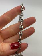 Z1000 Prachtige zilveren ketting koffieboon schakel, Sieraden, Tassen en Uiterlijk, Kettingen, Ophalen of Verzenden, X, Zilver