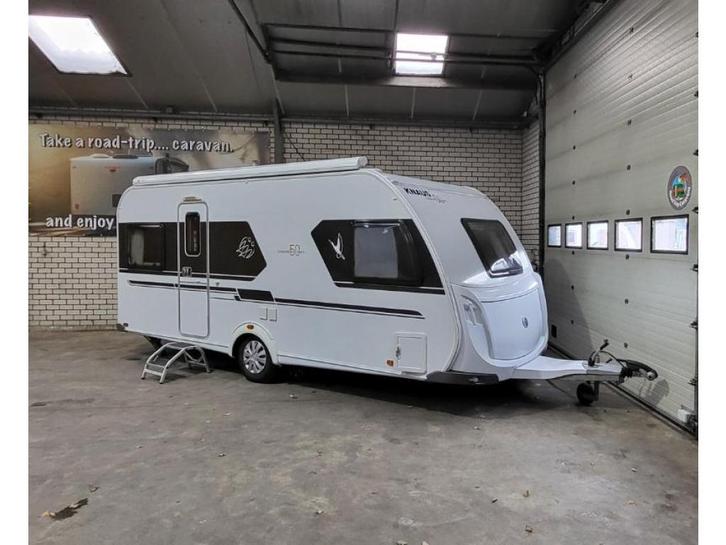 Knaus 500 FU Celebration / Frans bed / Mover, Caravans en Kamperen, Caravans, Bedrijf, tot en met 4, 1000 - 1250 kg, Rondzit, Knaus