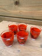 Vintage Shotglaasjes met Oosters Design - Set van 5, Ophalen of Verzenden