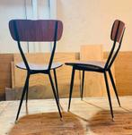 Vintage formica stoelen Italië 60’s, Huis en Inrichting, Stoelen, Ophalen, Zo goed als nieuw, Zwart, Hout