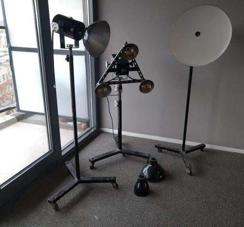 Setje van drie in hoogte verstelbare foto studio lampen, Huis en Inrichting, Lampen | Overige, Gebruikt, Ophalen