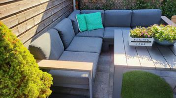 Garden Impressions Plaza Loungeset Teak + Eettafel 750 ACTIE beschikbaar voor biedingen