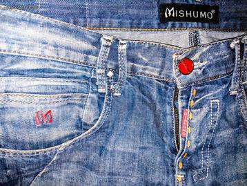 Mishumo jeans heren W33 L34 – lichtblauw stonewashed beschikbaar voor biedingen