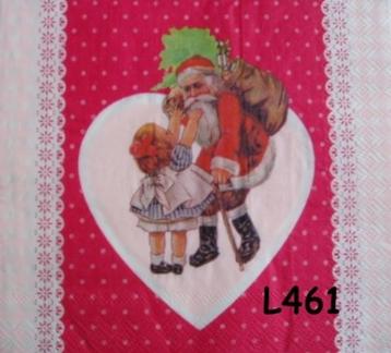 OPRUIMING servetten decoupage – kerstman L461 – 8x beschikbaar voor biedingen