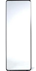 Spiegel met ronde hoeken , zwart frame in aluminium, Huis en Inrichting, Woonaccessoires | Spiegels, Nieuw, 150 tot 200 cm, Rechthoekig