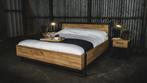 Industrieel bed 180x210 + 2 lattenbodems & matrassen, Huis en Inrichting, Slaapkamer | Bedden, Ophalen, Gebruikt, Tweepersoons