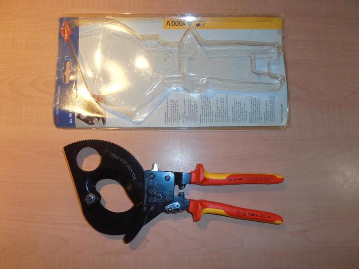 Zgan KNIPEX 1000Volt VDE gekeurde ratelkabelschaar 95 36 280, Doe-het-zelf en Verbouw, Gereedschap | Handgereedschap, Nieuw, Ophalen of Verzenden