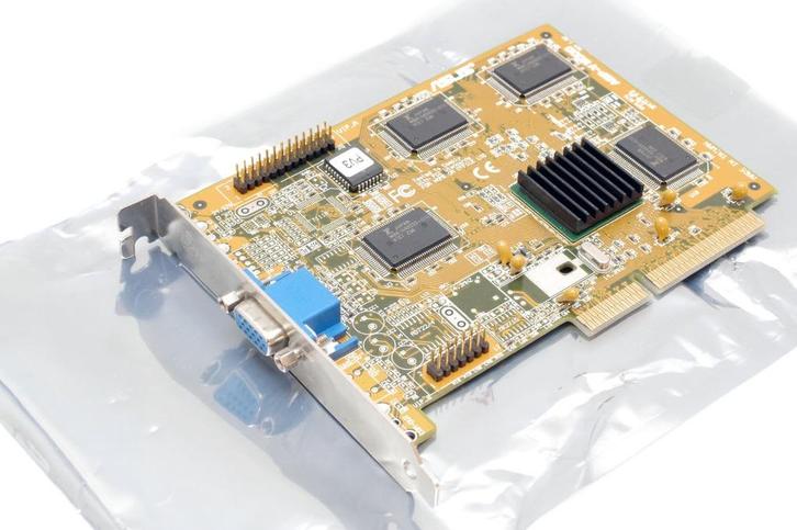 Asus AGP-V3000 NVIDIA Riva 128 4MB VGA DX5 AGP 3.3V, Computers en Software, Vintage Computers, Verzenden