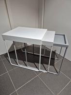 Vintage 3 metaal bijzettafels mini set 1980, Ophalen