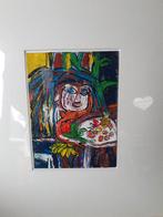 Schilderij: Vrouw met fruit, Antiek en Kunst, Kunst | Schilderijen | Klassiek, Ophalen of Verzenden