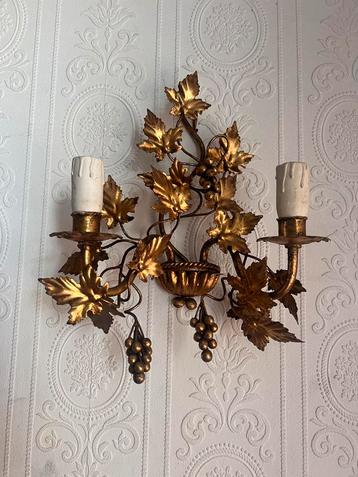 Wandlamp wand kroonluchter applique lampof kaarsen brocante beschikbaar voor biedingen