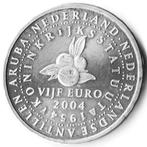 Zilveren 5 Euro Nederland - Koninkrijksmunt 2004, Postzegels en Munten, Munten | Nederland, Koningin Beatrix, Zilver, Euro's, Ophalen of Verzenden